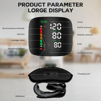Wrist Blood Pressure Monitor – LED Touch Screen & Adjustable Fit