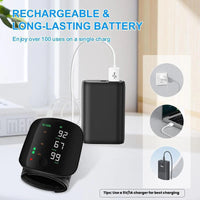 Wrist Blood Pressure Monitor – LED Touch Screen & Adjustable Fit